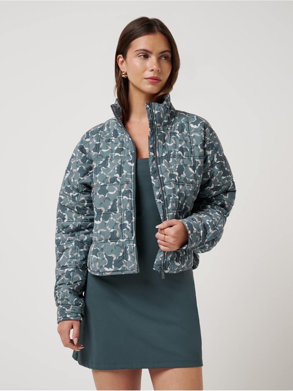 NWT Travis Mathew Dark Slate Multi City Edge Breezeblend Jacket Women's Size XXL